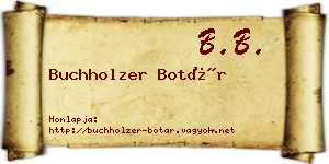 Buchholzer Botár névjegykártya